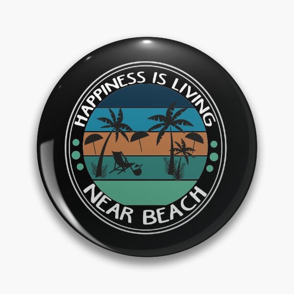 Item preview, Happpiness Is Living Near Beach, Beach, Summer , Vacation ,Oversized, Beach Boys Vintage,Summer Beach Tee, designed and sold by Rassitni.