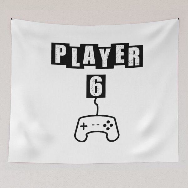 Item preview, Player Six - White designed and sold by BusyMonkeys.