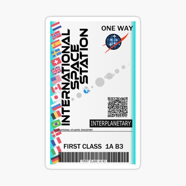 International Space Station / ISS ticket Sticker