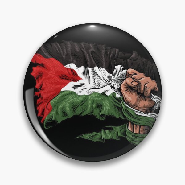 Item preview, Free Palestine fist hand grabbing old weathered torn Palestinian Flag Middle East Jerusalem  designed and sold by pneuf.