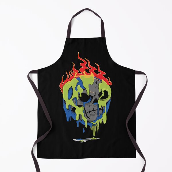 Item preview, The Melting Earth ( Angry Flamed Skull Edition ) designed and sold by WULFLAND ARTS.