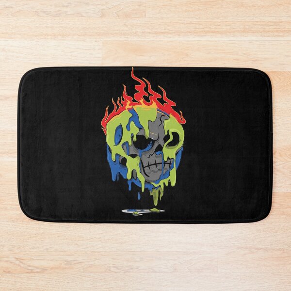 Item preview, The Melting Earth ( Angry Flamed Skull Edition ) designed and sold by WULFLAND ARTS.