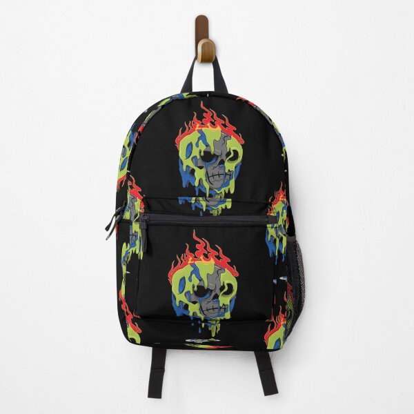 Item preview, The Melting Earth ( Angry Flamed Skull Edition ) designed and sold by WULFLAND ARTS.