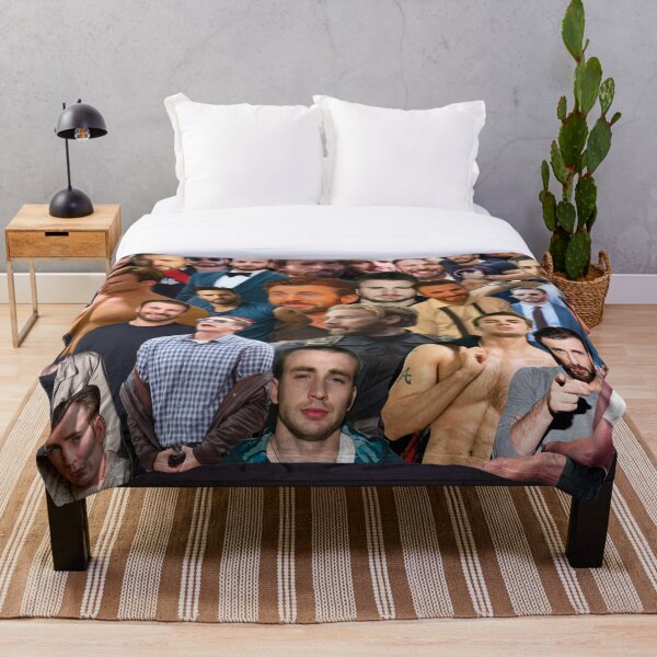 Chris Evans Collage Throw Blanket