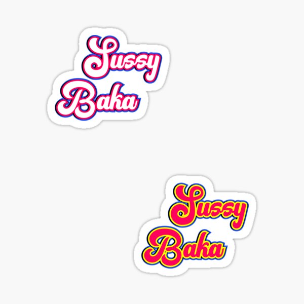 Sussy Baka Sticker for Sale by danielstudios