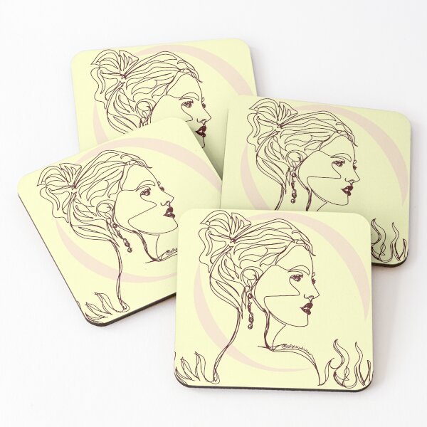 Item preview, Oneline fire woman designed and sold by Elipsisdraw.