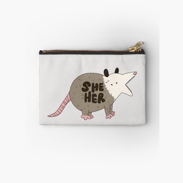 Item preview, She/Her Opossum Pronouns designed and sold by humblemushroom.
