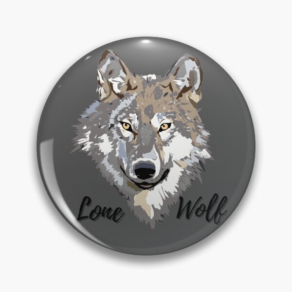 Item preview, Lobo solitario gris animal salvaje designed and sold by MARDZI.
