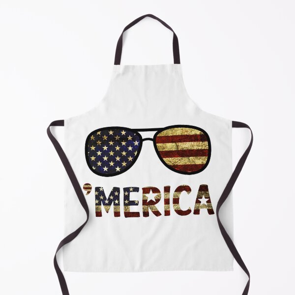 Aperçu de l'œuvre Vintage lunettes de soleil T-Shirt drôle USA drapeau chemise Vintage 'Merica lunettes TShirt cadeau pour la fête de l'indépendance 4 juillet T-Shirt essentiel créée et vendue par Smart Collection .