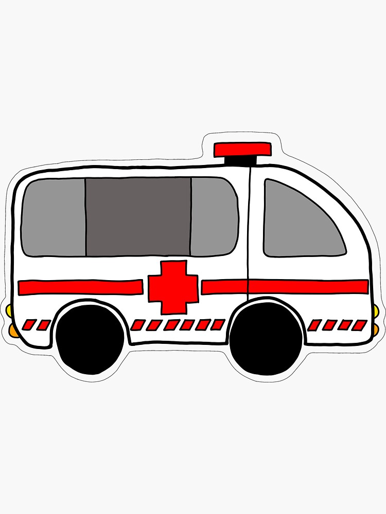 Large Round Emergency Medical Services Logo Sticker (EMS Decal med Medic  Big Vinyl Decal for Truck or Van Window (8 inch)