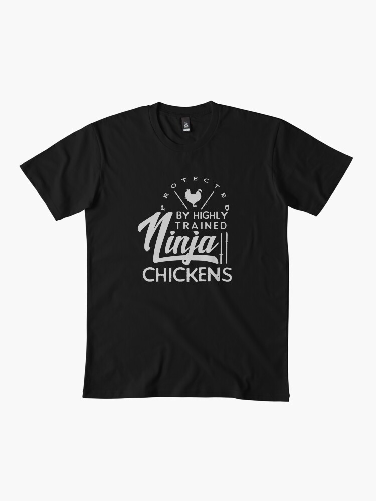 Thumbnail 2 of 4, Premium T-Shirt, Protected by Ninja Chickens designed and sold by Macspayne.