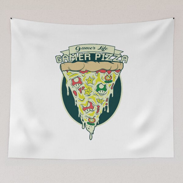 Item preview, gamer life, gamer pizza 2 designed and sold by cremadesign.