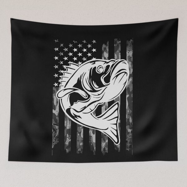 Item preview, Fishing Tshirt Camouflage Usa Flag For Bass Fisherman designed and sold by Apoorv Choudhary.