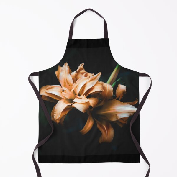 Item preview, Beautiful orangish pink Daylilies isolated on black designed and sold by FCEalin.