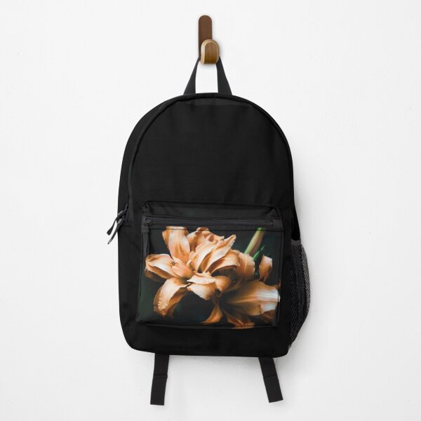 Item preview, Beautiful orangish pink Daylilies isolated on black  designed and sold by FCEalin.