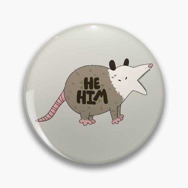 Item preview, He/Him Opossum Pronouns designed and sold by humblemushroom.