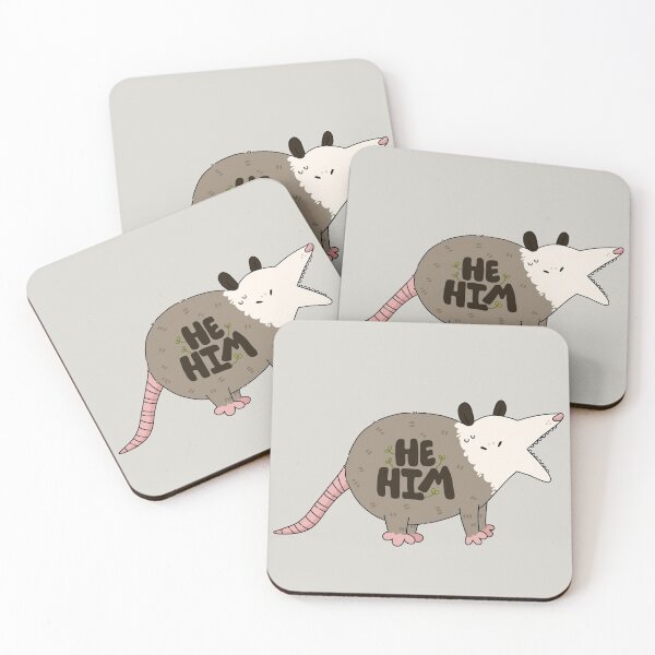 Item preview, He/Him Opossum Pronouns designed and sold by humblemushroom.