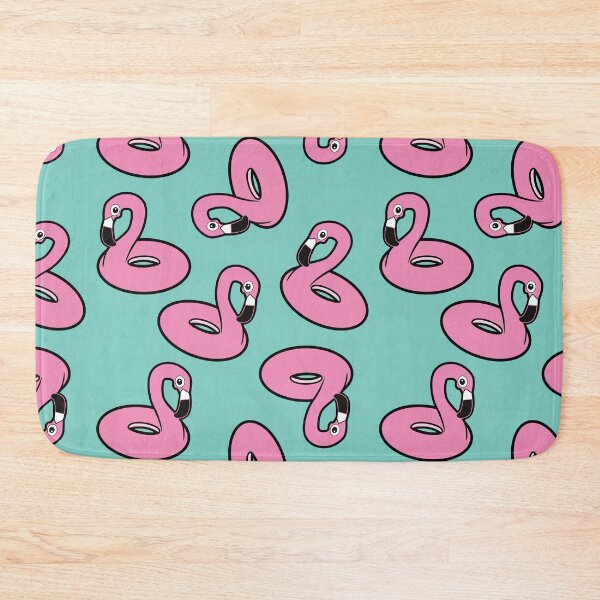 Item preview, Pink Flamingo Pool Float Green Pattern designed and sold by keeleypost.