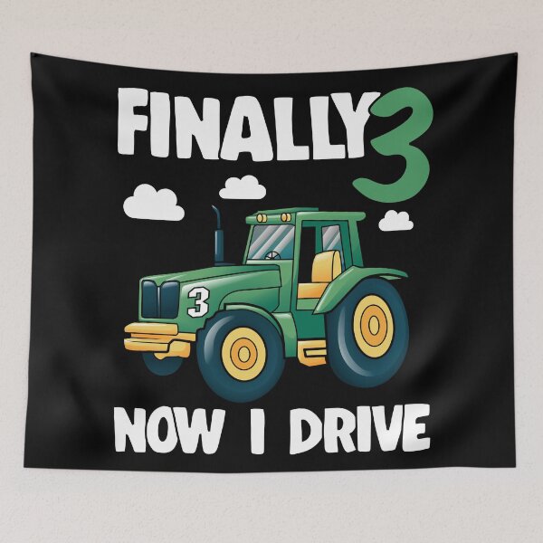 Item preview, Kids Finally 3 3rd Birthday Gift Boy Tractor designed and sold by Stronzi.