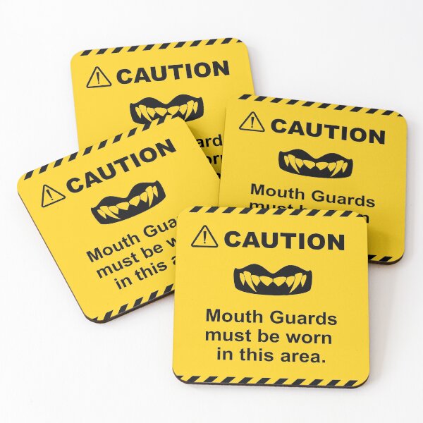 Item preview, Caution Funny Mouth Guard MMA/BJJ designed and sold by TopGameBJJ.