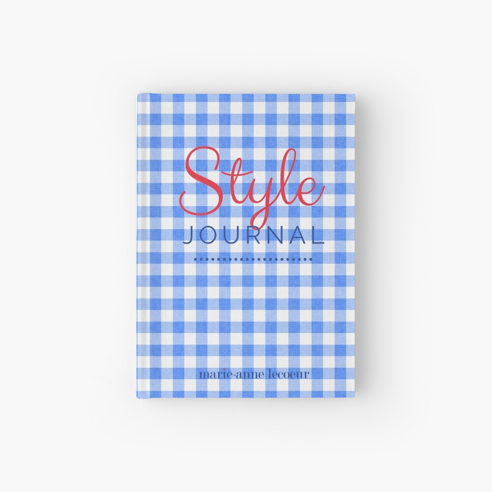 Style Journal Blue Gingham Hardcover Journal