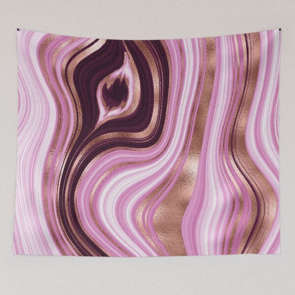 Item preview, Pink Agate Stone with Gold Swirls designed and sold by ReesDesigns.