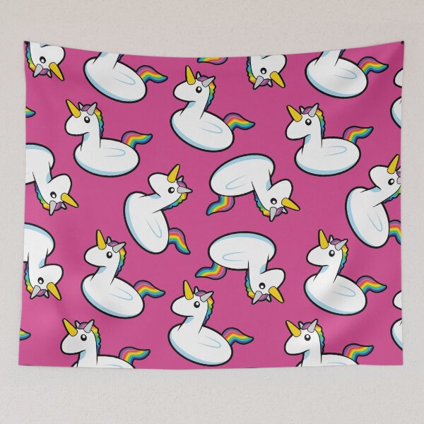 Item preview, Unicorn Pool Float Magenta Pattern designed and sold by keeleypost.