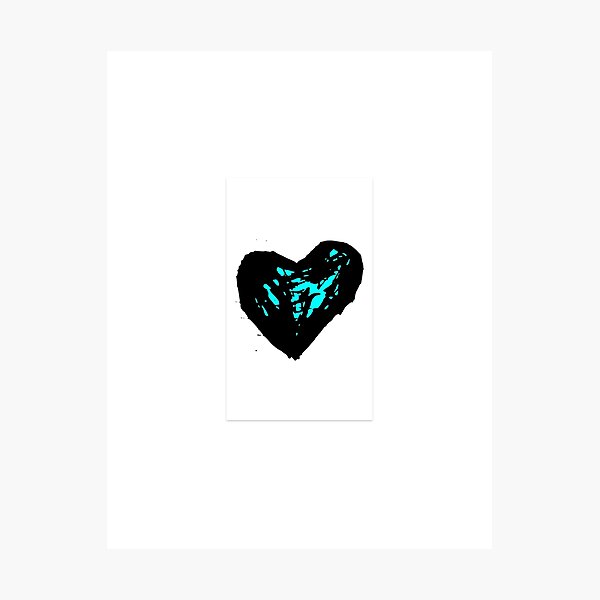 blue heart Photographic Print