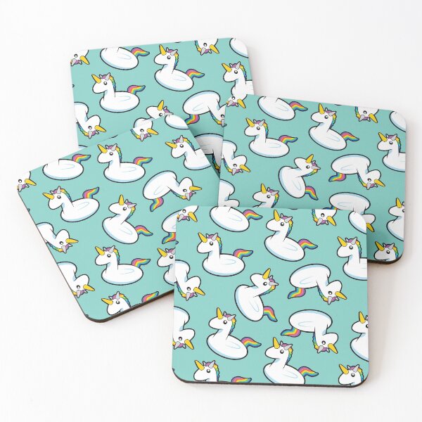 Item preview, Unicorn Pool Float Green Pattern designed and sold by keeleypost.
