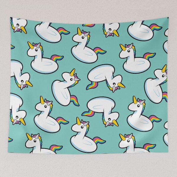 Item preview, Unicorn Pool Float Green Pattern designed and sold by keeleypost.