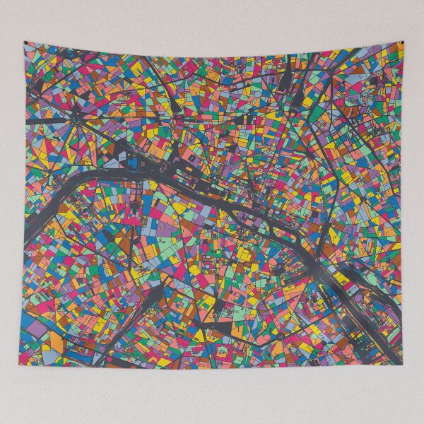 Item preview, Paris Map - Mosaic - 2021 Colors designed and sold by HomeCities.