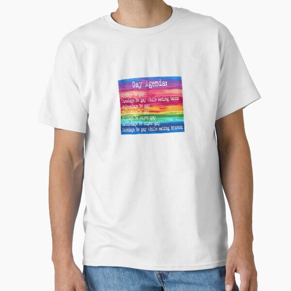 Gay Agenda T-Shirt Rainbow Week Lgbt Tacos Distressed Tee Gay Agenda T-Shirt Rainbow Week Lgbt Tacos Distressed Tee
