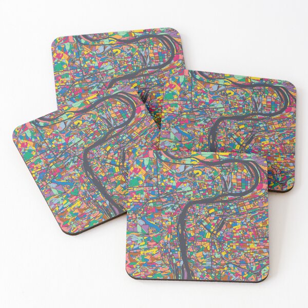 Item preview, Prague Map - Mosaic - 2021 Colors designed and sold by HomeCities.