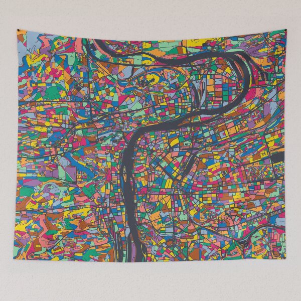 Item preview, Prague Map - Mosaic - 2021 Colors designed and sold by HomeCities.