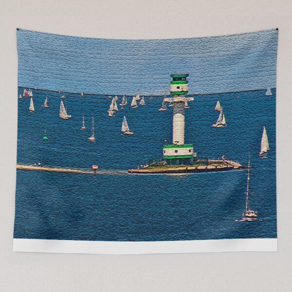 Item preview, Light House en el mar azul designed and sold by Dimo Petrov.