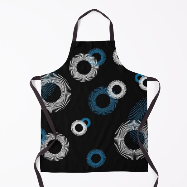 Item preview, Turquoise Blue White Starburst Sunburst Black Retro Pattern designed and sold by ValeriesGallery.