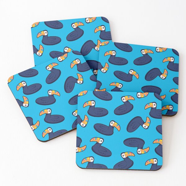 Item preview, Toucan Pool Float Blue Pattern designed and sold by keeleypost.