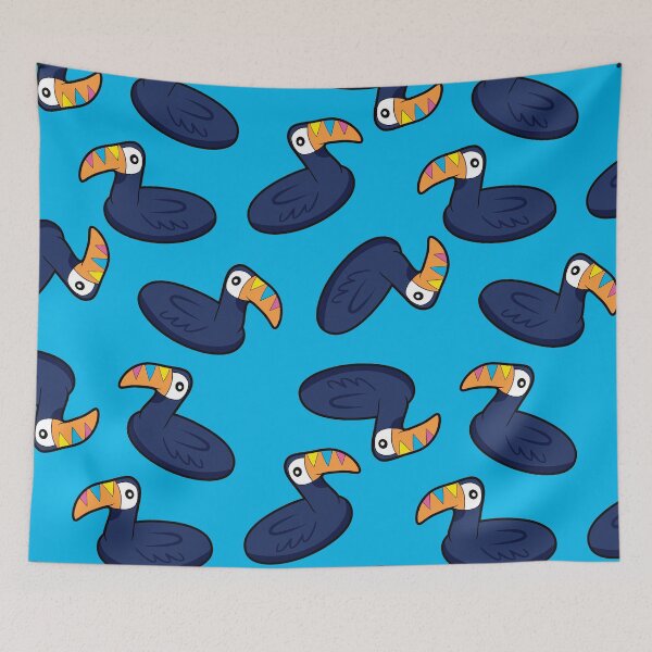 Item preview, Toucan Pool Float Blue Pattern designed and sold by keeleypost.