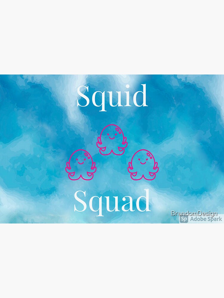 "Plural for squid, squad" Sticker for Sale by BrandomDesign Redbubble