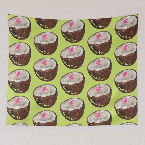 Item preview, Coconut Love Watercolour designed and sold by TheLomiLoveBus.
