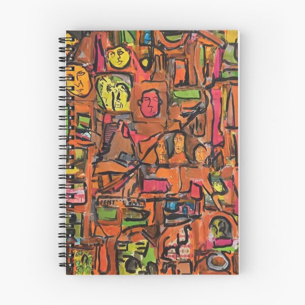Item preview, FACES IN GREEN AND ORANGE LANDSCAPE (NUMBER 2) designed and sold by devereart.