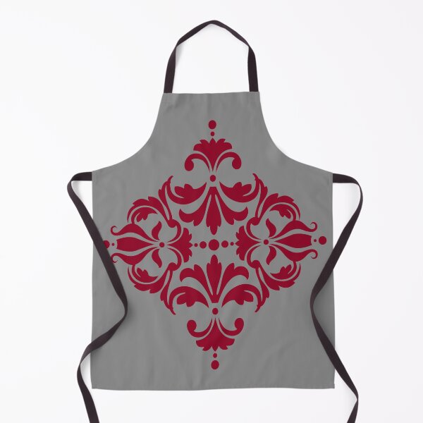 Item preview, Damask Burgundy Red Anthracite Grey designed and sold by Delinda Graphic Studio.