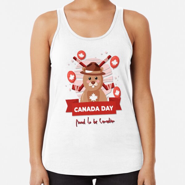 Canada day 2021 - Proud to be Canadian Racerback Tank Top