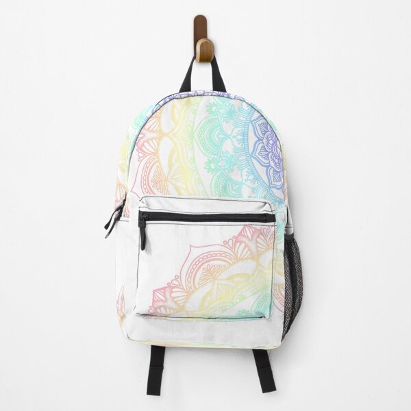 Artikelvorschau, Pastellregenbogengradientenblumen detailliertes böhmisches Mandala entworfen und verkauft von felinefeelings.