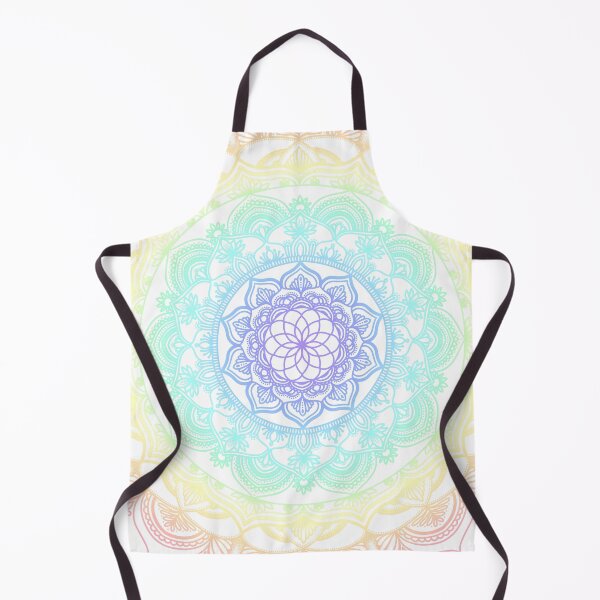 Artikelvorschau, Pastellregenbogengradientenblumen detailliertes böhmisches Mandala entworfen und verkauft von felinefeelings.