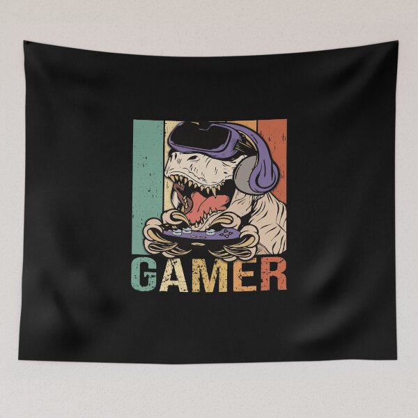 Item preview, Gaming Tyrannosaurus Rex Dino aggro Gamer Video Glasses designed and sold by brunsch-print.
