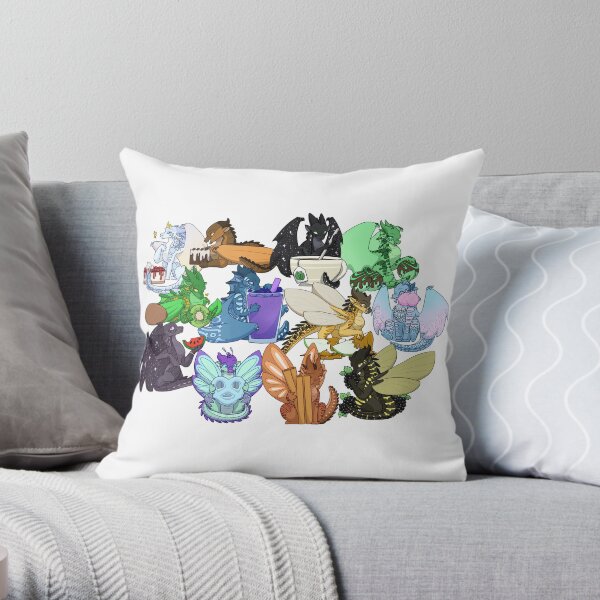 Ailes de feu avec des aliments, lot 2 Coussin