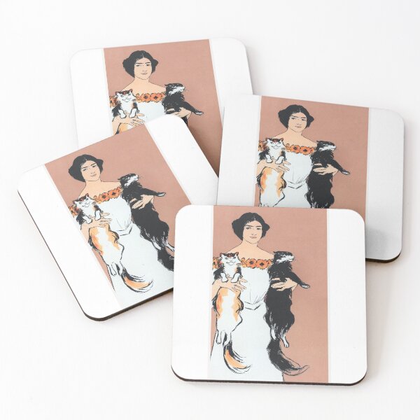 Item preview, Woman holding cats (1898) by Edward Penfield. designed and sold by Narangez.