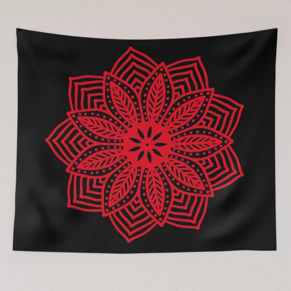 Item preview, Red spiral floral pattern  designed and sold by Md1982.
