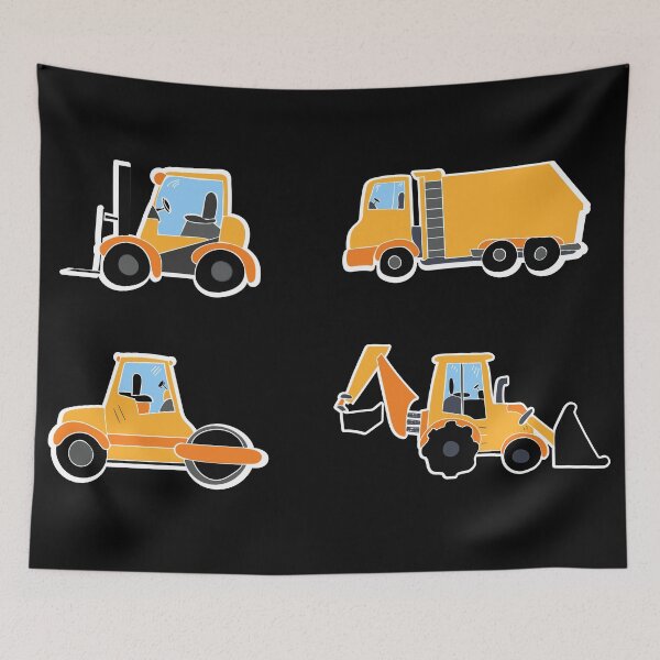 Item preview, Construction Vehicles Hand Drawn Set designed and sold by infleims.